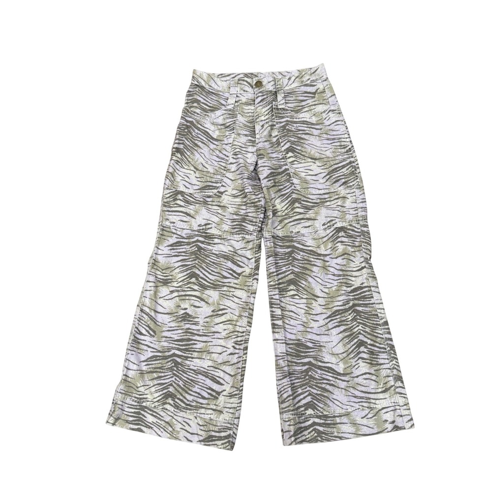 Urban Outfitters BDG Montana Canvas Pants 4 Olive Black Camo Tiger Zebra Print